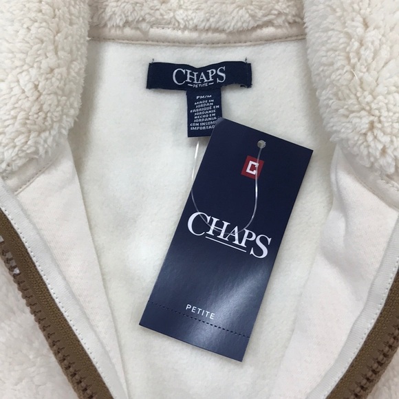 Chaps Faux Shearling Mockneck Vest - Picture 5 of 10